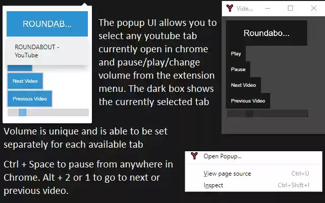 YouTube Video Controller  from Chrome web store to be run with OffiDocs Chromium online