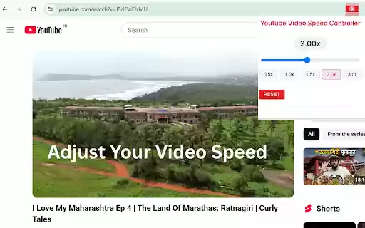 Youtube Video Speed Controller  from Chrome web store to be run with OffiDocs Chromium online