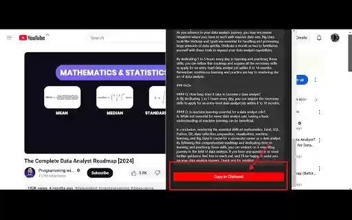 YouTube Video to Blog Convertor  from Chrome web store to be run with OffiDocs Chromium online
