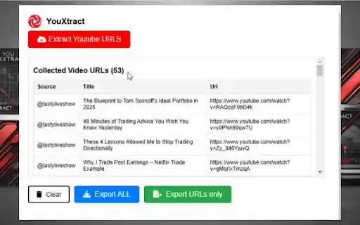 YouXtract daripada kedai web Chrome untuk dijalankan dengan OffiDocs Chromium dalam talian