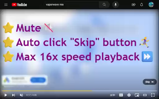 YT Ad Max  from Chrome web store to be run with OffiDocs Chromium online