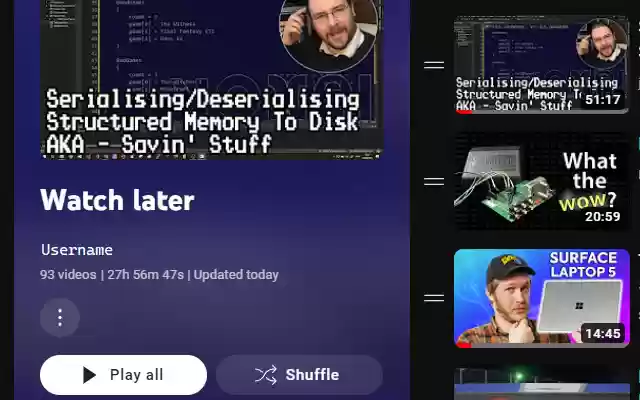 YT Playlist Length  from Chrome web store to be run with OffiDocs Chromium online