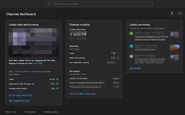 YT Studio Config  from Chrome web store to be run with OffiDocs Chromium online