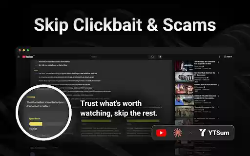 Ytsum: Summarize YouTube Videos  from Chrome web store to be run with OffiDocs Chromium online