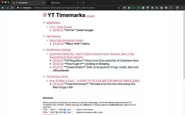 yt timemark  from Chrome web store to be run with OffiDocs Chromium online