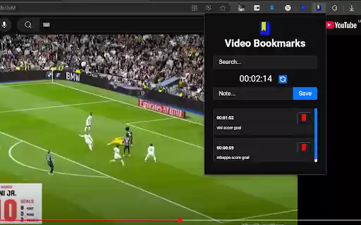 YT Timestamp Bookmarks  from Chrome web store to be run with OffiDocs Chromium online