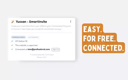 Yuccan SmartInvite  from Chrome web store to be run with OffiDocs Chromium online