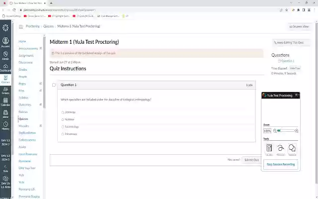 YuJa Verity for Test Proctoring  from Chrome web store to be run with OffiDocs Chromium online