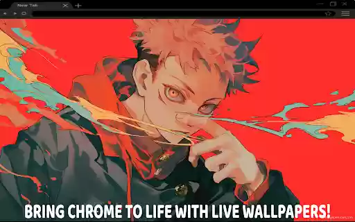 Yuji Itadori Jujutsu Kaisen Epic Red Splash Live Wallpaper  from Chrome web store to be run with OffiDocs Chromium online