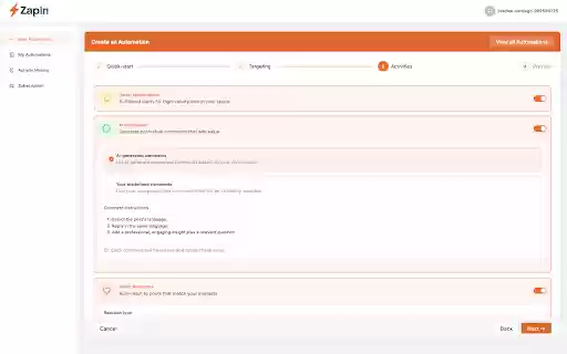 ZapIn Automate Your LinkedIn Engagement  from Chrome web store to be run with OffiDocs Chromium online