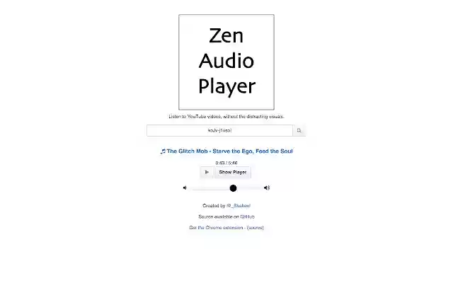 Zen Audio Player redirector from Chrome web store to be run with OffiDocs Chromium online Zen Audio Player redirector from Chrome web store to be run with OffiDocs Chromium online
