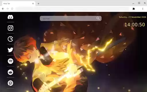 Zenitsu Agatsuma Live Wallpaper Demon Slayer: Kimetsu no Yaiba  from Chrome web store to be run with OffiDocs Chromium online
