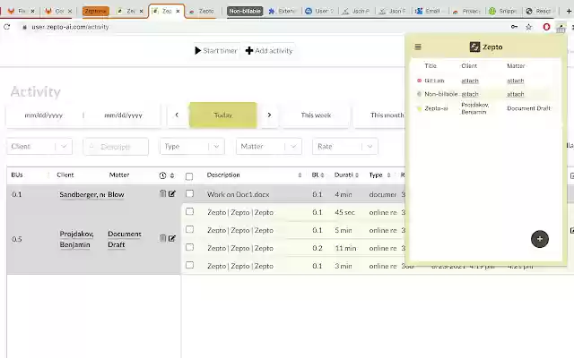 Zepto  from Chrome web store to be run with OffiDocs Chromium online