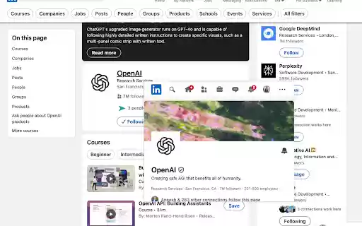 ZeroClick Content Preview  from Chrome web store to be run with OffiDocs Chromium online
