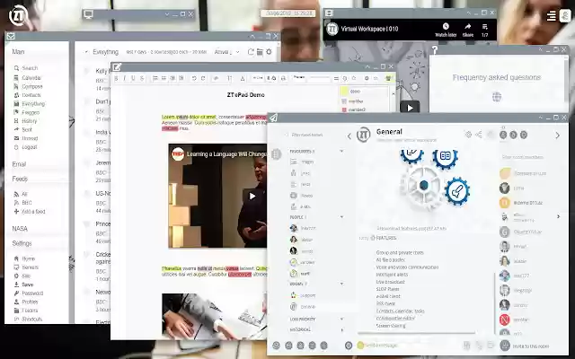 ZeroTen Workspace  from Chrome web store to be run with OffiDocs Chromium online