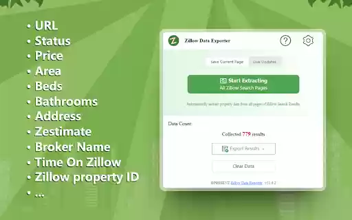 Zillow Data Exporter: Free Easy Data Scraping from Chrome web store to be run with OffiDocs Chromium online Zillow Data Exporter: Free Easy Data Scraping from Chrome web store to be run with OffiDocs Chromium online
