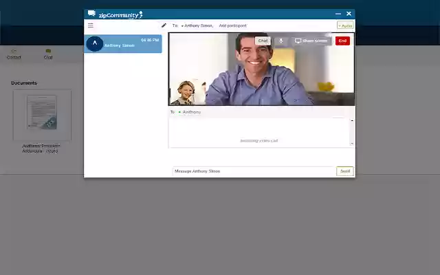 zipCommunity™ Screen Share  from Chrome web store to be run with OffiDocs Chromium online