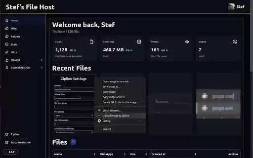 Zipline Upload  from Chrome web store to be run with OffiDocs Chromium online