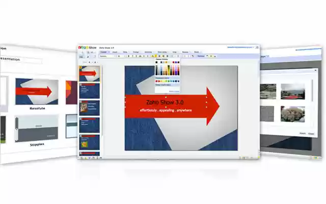 Zoho Show  from Chrome web store to be run with OffiDocs Chromium online