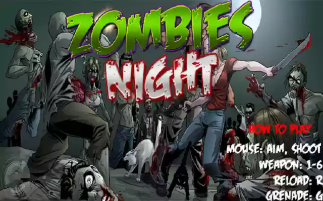 Zombies Night de Chrome web store se ejecutará con OffiDocs Chromium en línea