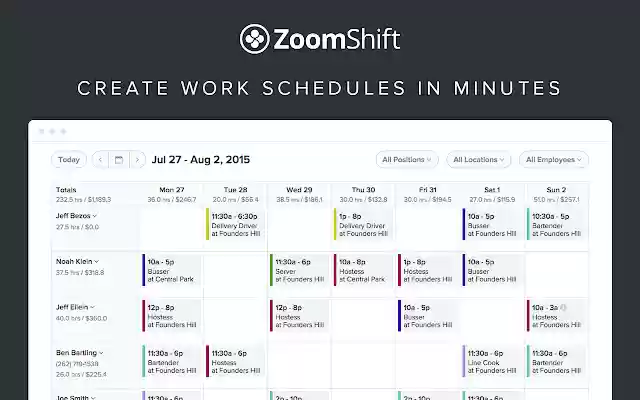 ZoomShift — Employee Scheduling Software  from Chrome web store to be run with OffiDocs Chromium online