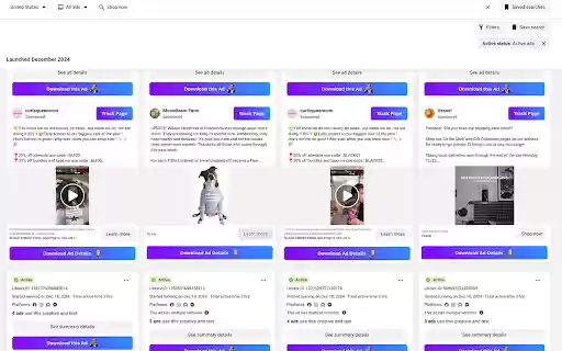 ZuckMaster Save Ads FB Ad Library  from Chrome web store to be run with OffiDocs Chromium online
