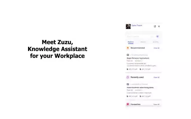 Zuzu AI Knowledge Assistant for Chrome  from Chrome web store to be run with OffiDocs Chromium online