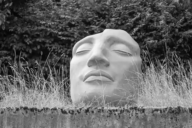 Free download sculpture face asleep stone free picture to be edited with GIMP free online image editor