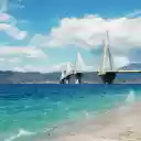 sea ​​and bridge  screen for extension Chrome web store in OffiDocs Chromium