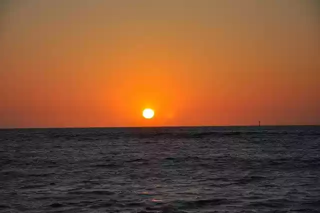 Free download Sea Sunset Abendstimmung Evening free photo template to be edited with GIMP online image editor