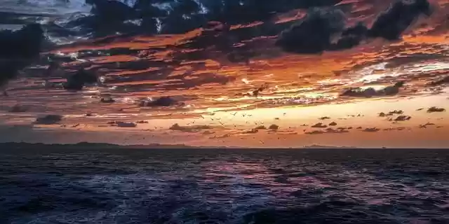 Free download sea sunset horizon waves scenery free picture to be edited with GIMP free online image editor