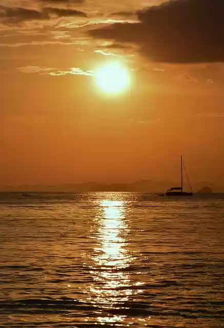 Free download sea sunset outdoors dusk nature free picture to be edited with GIMP free online image editor