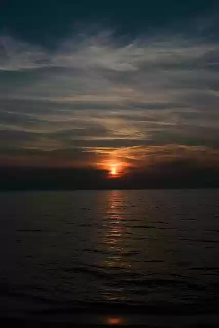 Free download sea sun sunset sky nature evening free picture to be edited with GIMP free online image editor