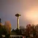 Seattle Space Needle at Dusk in Fall  screen for extension Chrome web store in OffiDocs Chromium