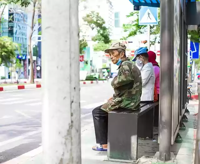 Free download senior bus stop wait waiting free picture to be edited with GIMP free online image editor