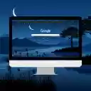 Serene Moonlight Tranquility at the River  screen for extension Chrome web store in OffiDocs Chromium