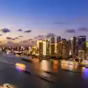 Shanghai Skyline at Dusk  screen for extension Chrome web store in OffiDocs Chromium