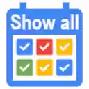 Show and Hide all calendars buttons for Google Calendar™  screen for extension Chrome web store in OffiDocs Chromium
