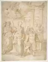 Free download Sibyl Announcing the Birth of Christ to the Emperor Augustus free photo or picture to be edited with GIMP online image editor