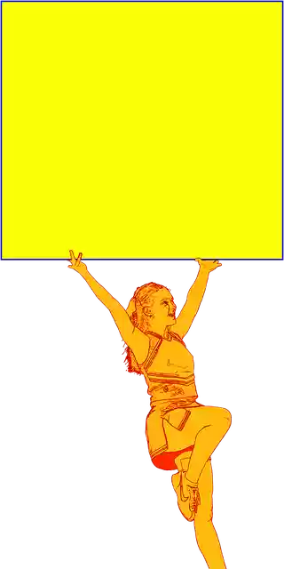 Free download Sign Cheerleader Publicity -  free illustration to be edited with GIMP free online image editor