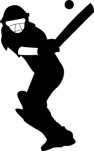 Free download Silhouette Cricket Batting - Free vector graphic on Pixabay free illustration to be edited with GIMP free online image editor