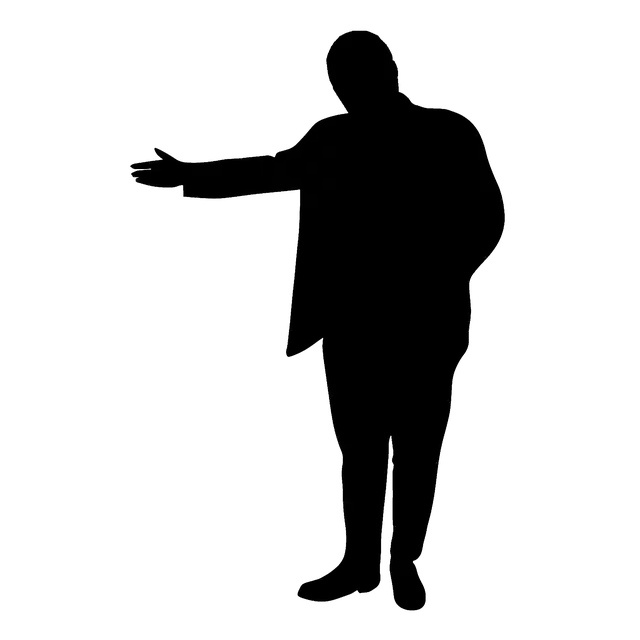 Free download Silhouette Man Guiding -  free illustration to be edited with GIMP free online image editor