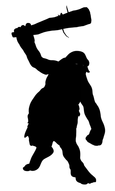 Free download Silhouette Troll Ork -  free illustration to be edited with GIMP free online image editor