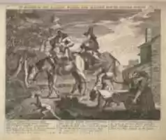 Free download Sir Hudibras His Passing Worth the Manner How He Sallyed Forth (Plate 2: Illustrations to Samuel Butlers Hudibras) free photo or picture to be edited with GIMP online image editor