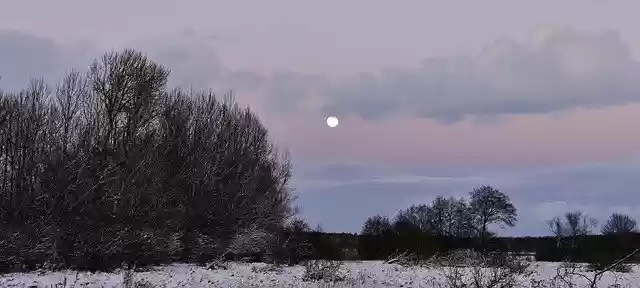 Download grátis do modelo de foto grátis Sky Moon Winter Landscape para ser editado com o editor de imagens online GIMP