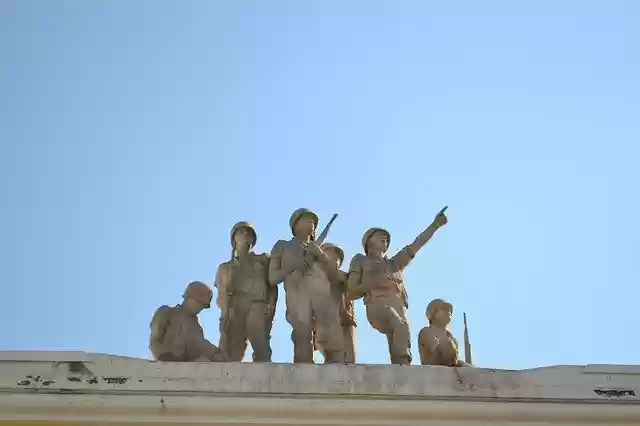 Free download Sky Statue Soldier -  free photo or picture to be edited with GIMP online image editor