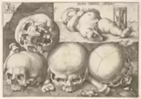 Free download Sleeping Child with Four Skulls (reverse copy) free photo or picture to be edited with GIMP online image editor