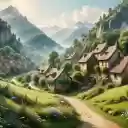 Small village by the mountain  screen for extension Chrome web store in OffiDocs Chromium