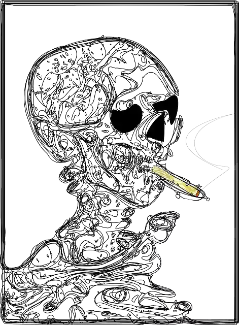 Free download Smoking Kills Skull - Free vector graphic on Pixabay free illustration to be edited with GIMP free online image editor