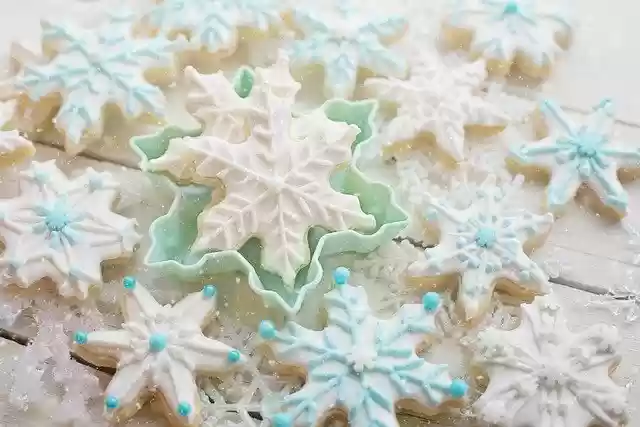 Free download snowflake cookies cookies dessert free picture to be edited with GIMP free online image editor